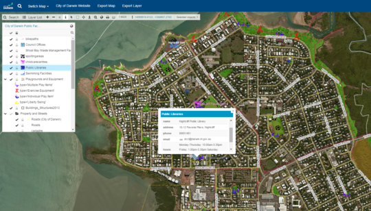 Exploring the City of Darwin Map Portal | GIS Cloud