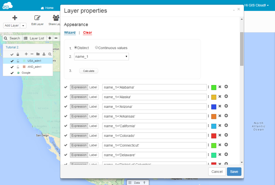 Tutorial 2 Classification And Appearance Settings Gis Cloud User Manual 7542