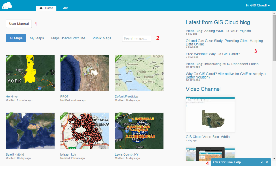 Home Tab Gis Cloud User Manual 1712